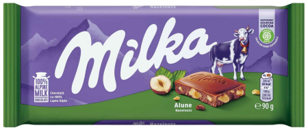 Ciocolata - Ciocolata Milka Lapte si Alune, 90g