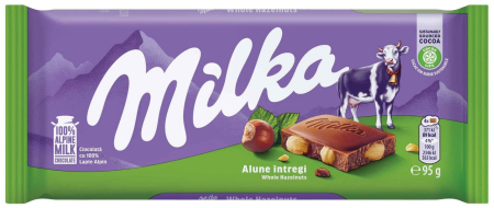 Ciocolata - Ciocolata Milka Lapte si Alune Intregi, 95g