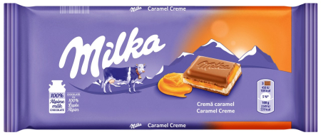 Ciocolata - Ciocolata Milka Lapte si Crema Caramel, 100g