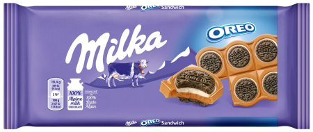 Ciocolata - Ciocolata Milka Oreo Sandwich, 92g
