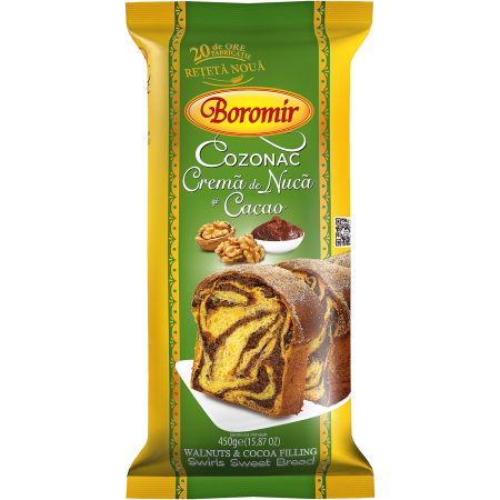 Dulciuri - Cozonac Boromir cu nuca 450g