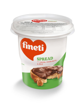 Dulciuri - Crema tartinabila Fineti cu cacao si alune 400g