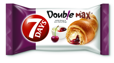 Biscuiti si prajituri - Croissant 7Days Double Vanilie si Visine 80g