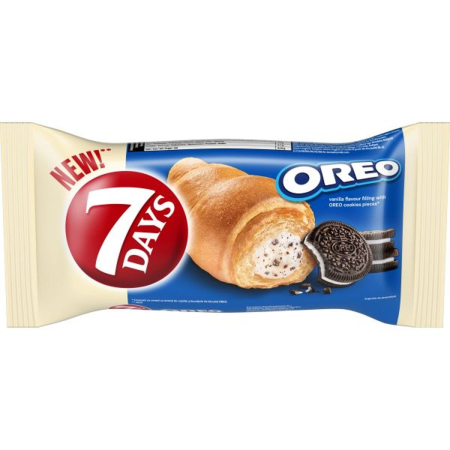 Biscuiti si prajituri - Croissant 7Days Oreo cu crema de vanilie 70g