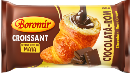 Dulciuri - Croissant Boromir cu crema de ciocolata si rom 60g