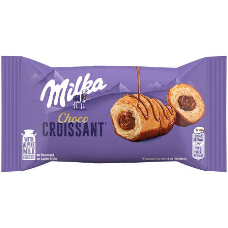 Biscuiti si prajituri - Croissant Milka Ciocolata, 50g