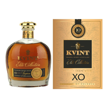 Brandy - Divin Kvint XO 10 ani, 0.5L, in cutie cadou, Tiraspol, Republica Moldova