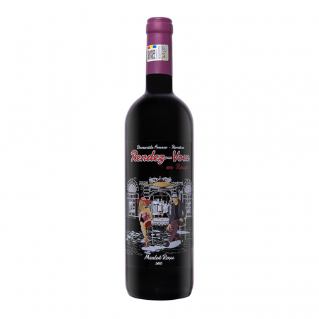 Vin Rosu - Domeniile Franco Romane Rendez Vous Merlot Sec 0.75L, vin rosu sec, Dealu Mare