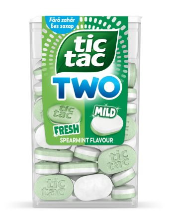 Bomboane si jeleuri - Drajeuri Tic Tac Two Spearmint 38.5g