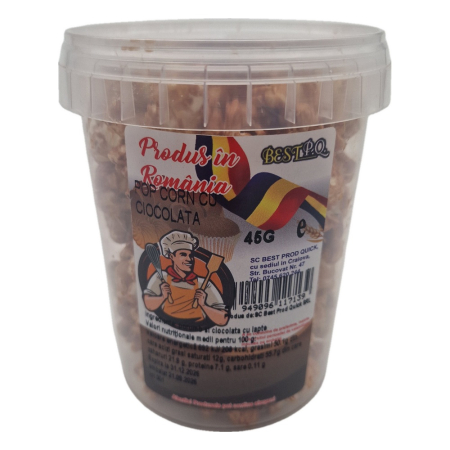 Dulciuri - Pop corn cu ciocolata Best P.Q. 45g