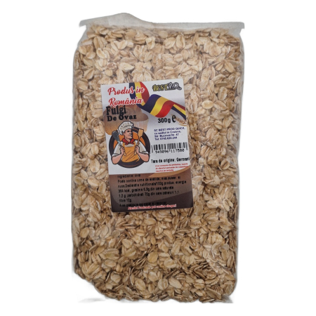 Cereale si leguminoase - Fulgi de ovaz Best P.Q. 300g, punga