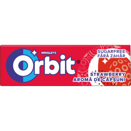 Bomboane si jeleuri - Guma de mestecat Orbit Capsuni 14g