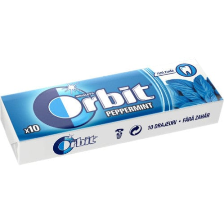 Bomboane si jeleuri - Guma de mestecat Orbit Peppermint 14g