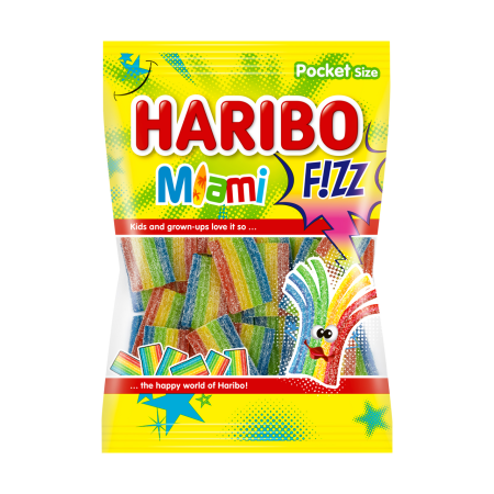 Bomboane si jeleuri - Jeleuri Haribo Miami Fizz 85g