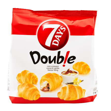 Biscuiti si prajituri - Mini Croissante 7Days Double Vanilie si Cacao 185g