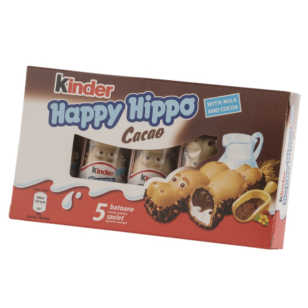 Ciocolata - Napolitana Kinder Happy Hippo Cacao, 20.7g