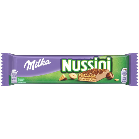 Biscuiti si prajituri - Napolitana Milka Nussini cu Alune, 31.5g
