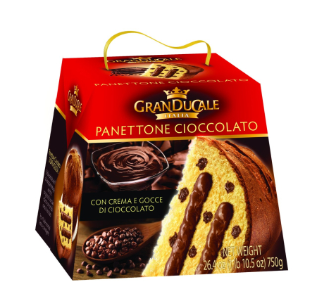 Panettone - Panettone Granducale cu Crema si Fulgi de Ciocolata, 750g