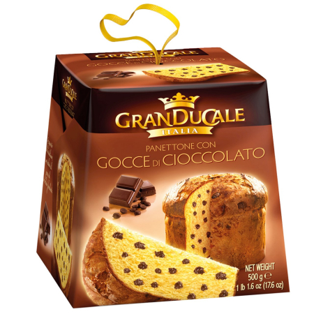 Panettone - Panettone Granducale cu Fulgi de Ciocolata si Unt, 500g