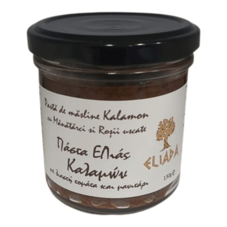 Produse alimentare - Pasta de masline Kalamon cu manatarci si rosii uscate Eliada, borcan 130g