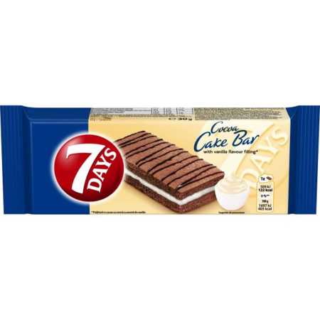 Biscuiti si prajituri - Prajitura 7Days Cake Bar Vanilie 30g