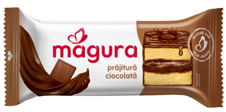 Biscuiti si prajituri - Prajitura Magura cu crema de ciocolata 35g