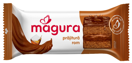 Biscuiti si prajituri - Prajitura Magura cu crema de rom 35g