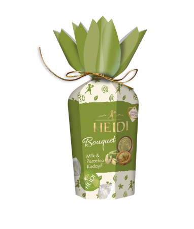 Ciocolata - Praline Heidi din Ciocolata cu Fistic & Cataif, 120g