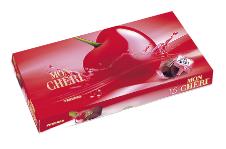 Ciocolata - Praline Mon Cheri 157.5g, ciocolata cu cireasa in lichior