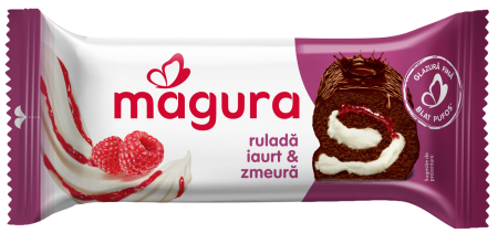 Biscuiti si prajituri - Rulada Magura cu iaurt si zmeura 35g