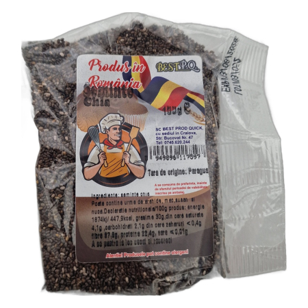 Nuci, seminte si fructe uscate - Seminte de chia Best P.Q. 100g, punga