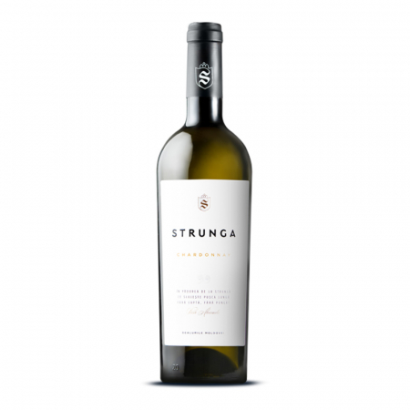 Vin Alb - Strunga Chardonnay 0.75 L, vin alb sec, Moldova