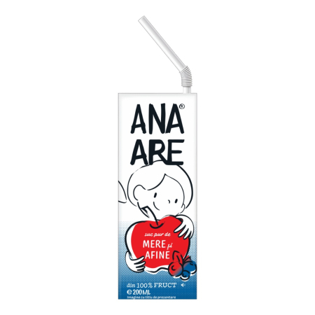 Soft Drinks - Suc de mere si afine Ana Are, 0.2L