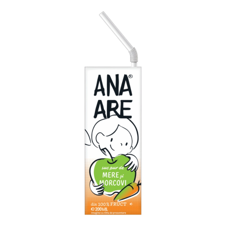 Soft Drinks - Suc de mere si morcov Ana Are, 0.2L