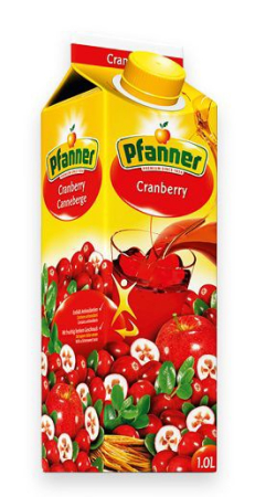 Bauturi necarbogazoase - Suc Pfanner Cranberry, cutie 1L