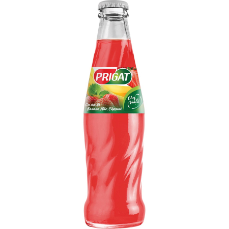 Bauturi necarbogazoase - Suc Prigat Still Capsuni Mar si Banana, sticla 0.25L