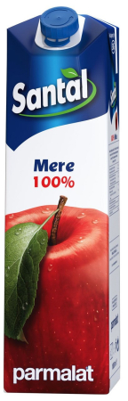 Bauturi necarbogazoase - Suc Santal de Mere 100%, cutie 1L