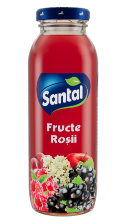 Bauturi necarbogazoase - Suc Santal Fructe Rosii 30%, sticla 0.25L
