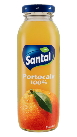 Bauturi necarbogazoase - Suc Santal Portocale 100%, sticla 0.25L