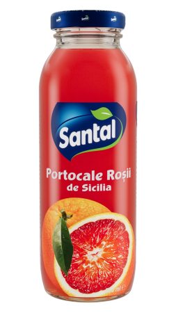 Bauturi necarbogazoase - Suc Santal Portocale Rosii de Sicilia 25%, sticla 0.25L