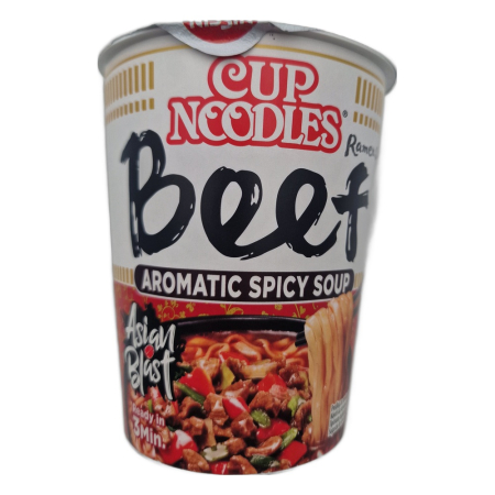 Supe si noodles instant - Supa instant Cup Noodles Beef 64g, cupa