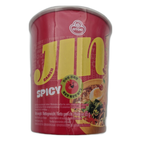 Supe si noodles instant - Supa instant Otoki Jin Ramen Spicy 65g, cupa