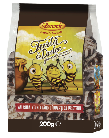 Dulciuri - Turta dulce Boromir cu glazura de cacao 200g