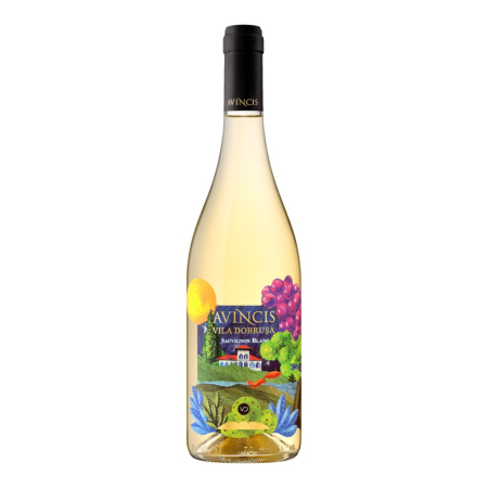 Vin Alb - Vin alb sec Avincis Vila Dobrusa Sauvignon Blanc, 0.75L, Dragasani, Romania