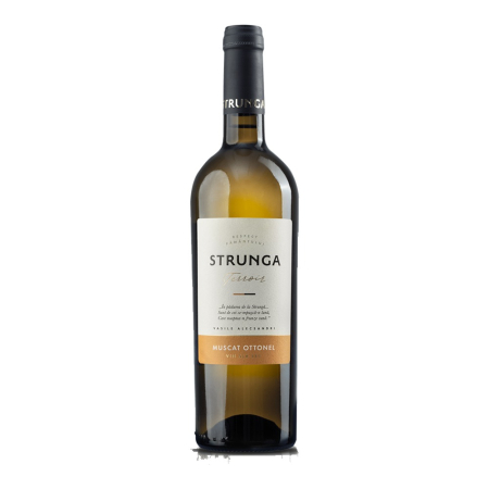 Vin Alb - Vin alb sec Crama Strunga Muscat Ottonel, 0.75L, Iasi, Romania