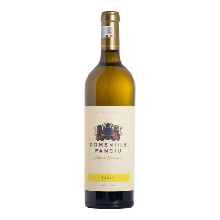 Vin - Vin alb sec Domeniile Panciu Podgorie Domneasca Sarba, 0.75L, Dealurile Moldovei, Romania