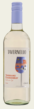 Vin - Vin alb sec Tavernello Trebbiano Chardonnay Rubicone IGT, 0.75L, Emilia-Romagna, Italia