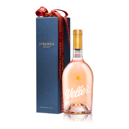 Vin Rose - Vin rose sec Strunga Velier Cabernet Sauvignon Rose, cutie cadou, 0.75L