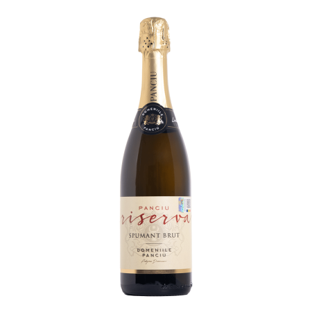 Vin Spumant - Vin spumant alb brut Domeniile Panciu Riserva , 0.75L