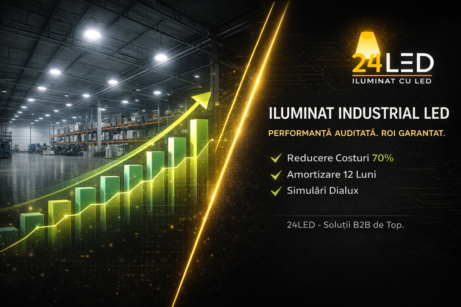 Iluminat Industrial LED: Ghid de Eficiență, ROI și Performanță pentru Hale